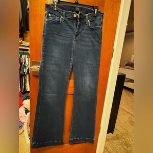 7 For All Mankind Dark Blue Flare Jeans